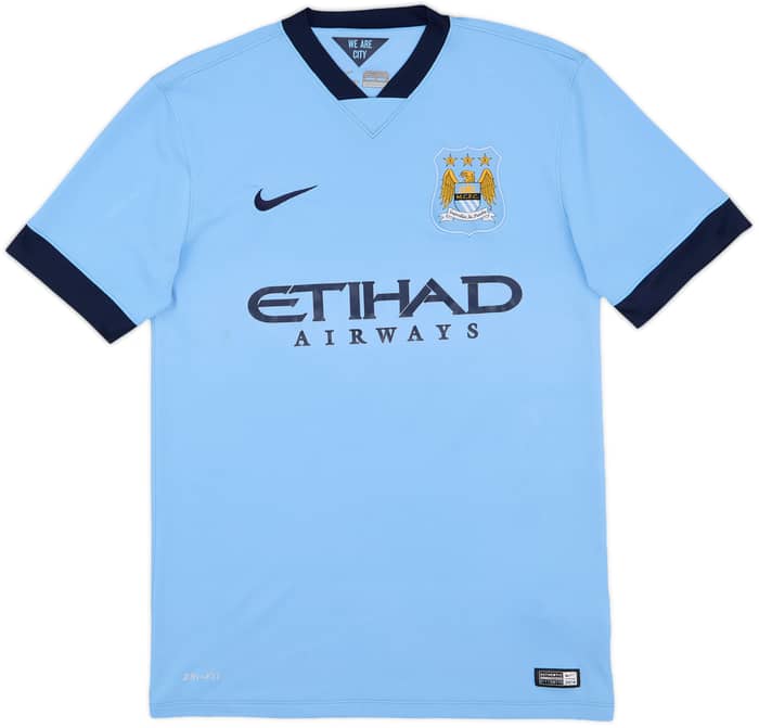 2014-15 Manchester City Home Shirt Silva #21 - 9/10 - (M)