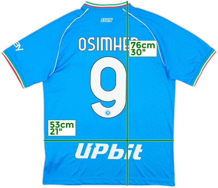 2023-24 Napoli Home Shirt Osimhen #9 - 10/10 - (L)