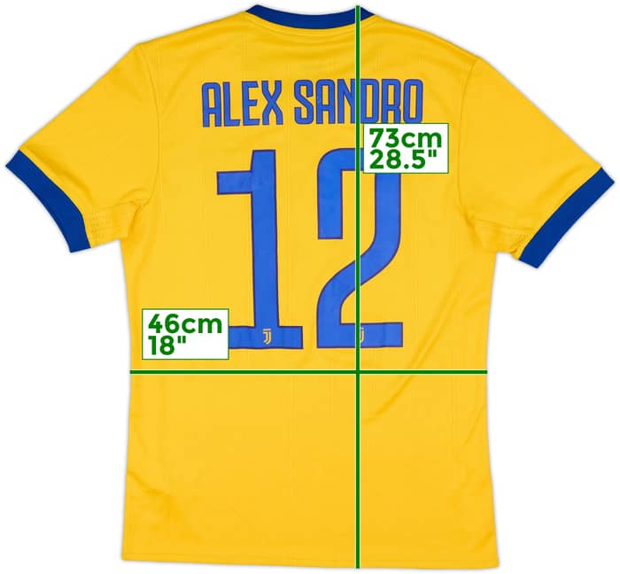 2017-18 Juventus Away Shirt Alex Sandro #12 - 4/10 - (S)