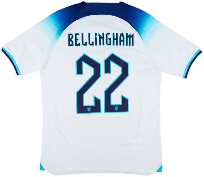 2022-23 England Home Shirt Bellingham #22 - 8/10 - (M)