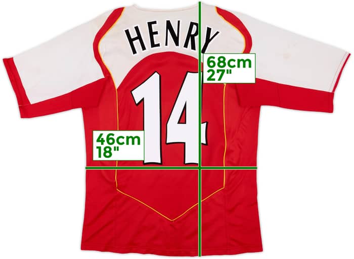 2004-05 Arsenal Home Shirt Henry #14 - 5/10 - (XL.Boys)
