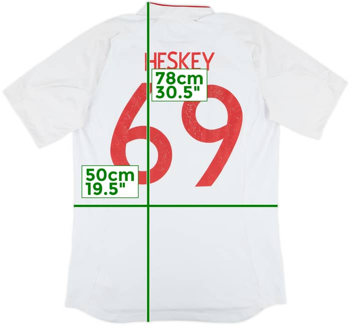 2012-13 England Home Shirt Heskey #69 - 5/10 - (M)