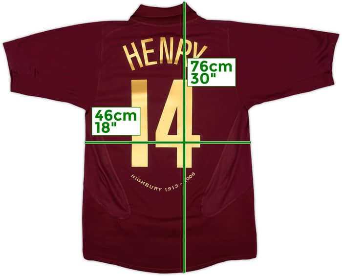 2005-06 Arsenal Home Shirt Henry #14 - 10/10 - (S)