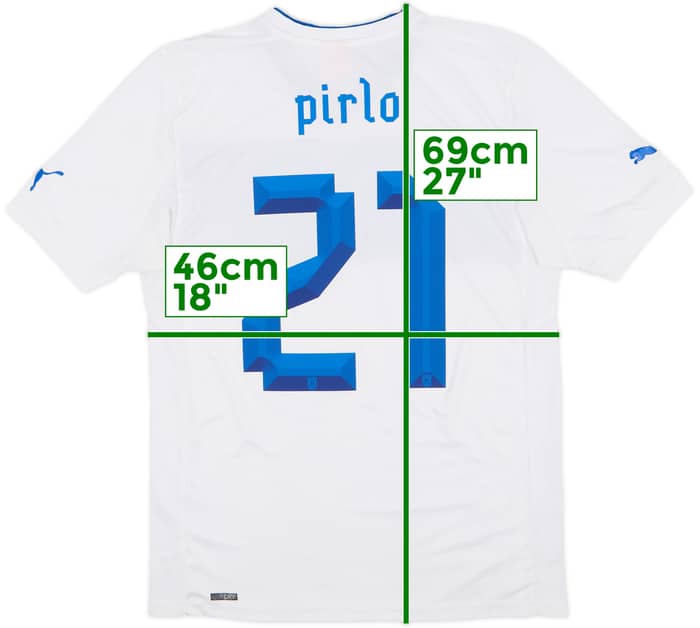 2012-13 Italy Away Shirt Pirlo #21 - 8/10 - (M)