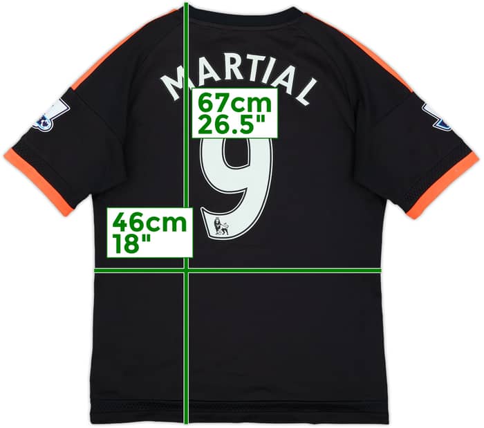 2015-16 Manchester United Third Shirt Martial #9 - 6/10 - (XL.Boys)
