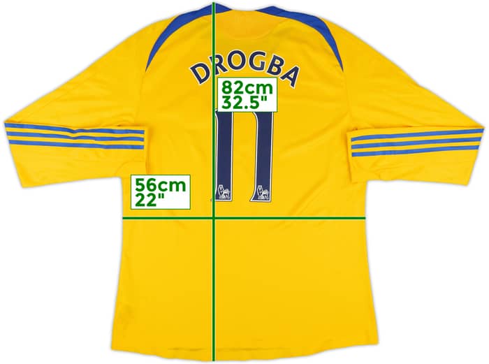 2008-09 Chelsea Player Issue Third L/S Shirt Drogba #11 - 9/10 - (XL)