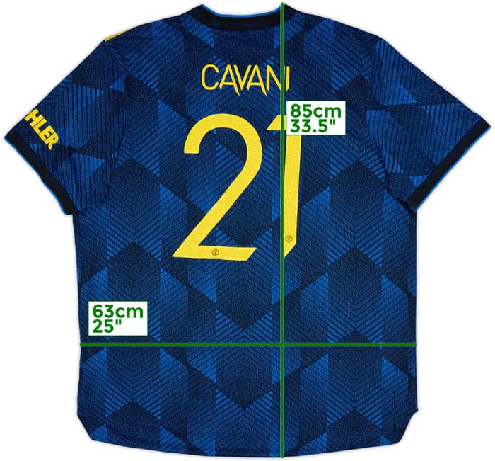 2021-22 Manchester United Authentic Third Shirt Cavani #21 - 8/10 - (XXL)