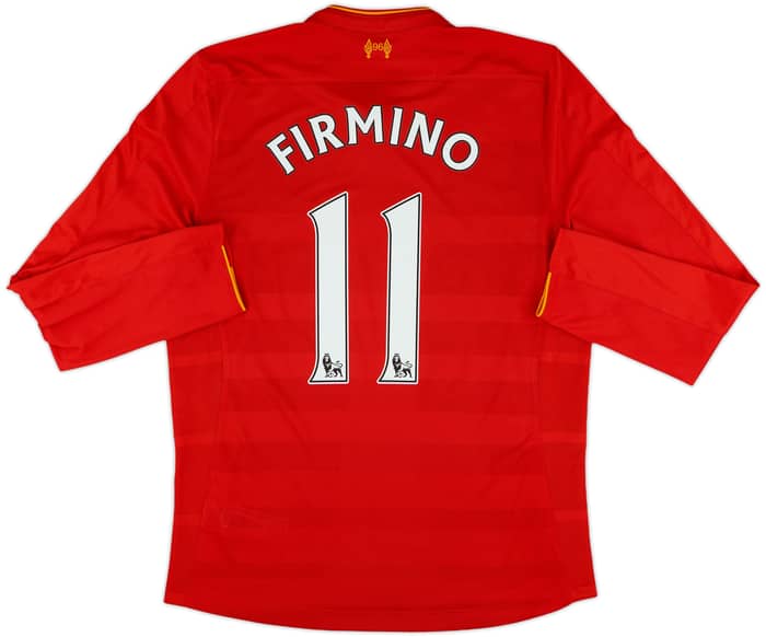 2016-17 Liverpool Home L/S Shirt Firmino #11 - 8/10 - (M)