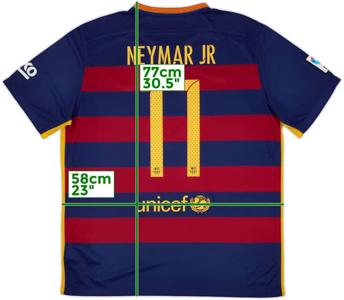 2016-17 Barcelona Home Shirt Neymar Jr #11 - 8/10 - (XL)