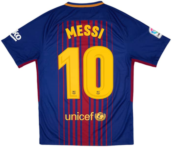 2017-18 Barcelona Home Shirt Messi #10 - 8/10 - (S)