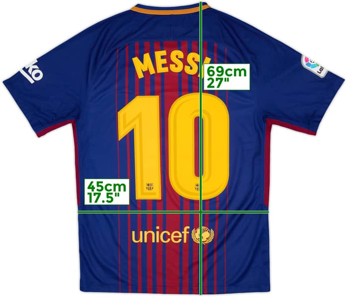 2017-18 Barcelona Home Shirt Messi #10 - 8/10 - (S)