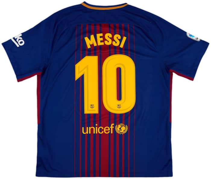 2017-18 Barcelona Home Shirt Messi #10 - 8/10 - (XL)