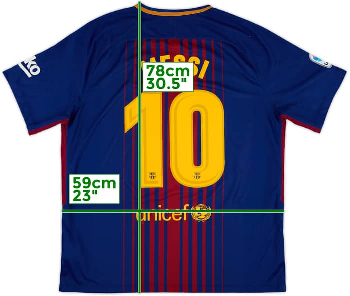 2017-18 Barcelona Home Shirt Messi #10 - 8/10 - (XL)