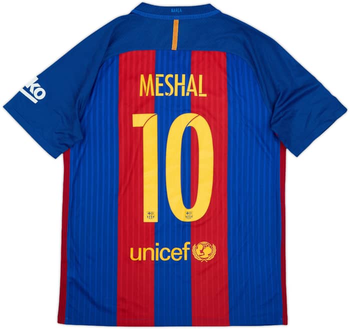 2016-17 Barcelona Home Shirt Meshal #10 - 7/10 - (M)