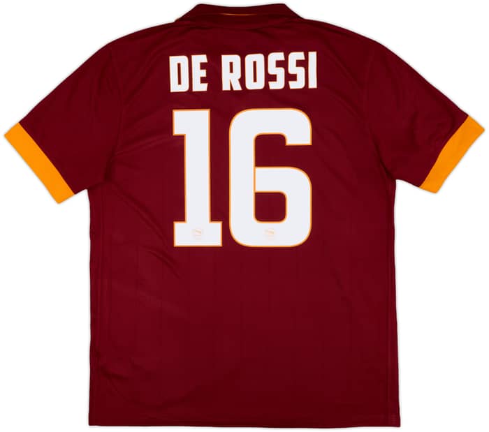 2014-15 Roma Home Shirt De Rossi #16 - 9/10 - (L)