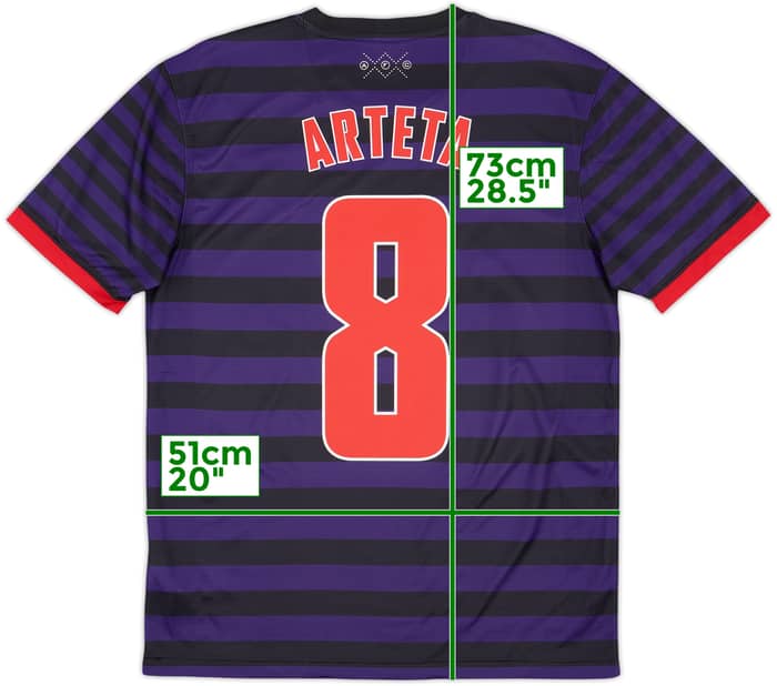 2012-13 Arsenal Away Shirt Arteta #8 - 8/10 - (M)