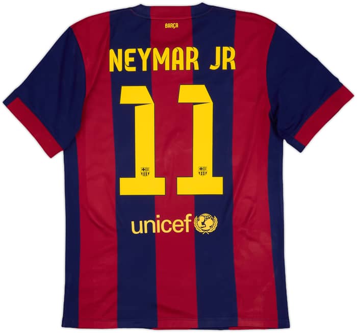 2014-15 Barcelona Home Shirt Neymar Jr #11 - 8/10 - (M)