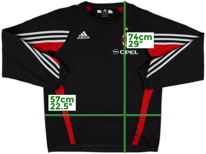 2003-04 AC Milan adidas Sweat Top - 6/10 - (M)
