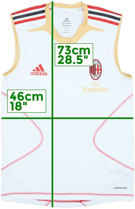2010-11 AC Milan adidas Formotion Training Vest - 7/10 - (S)