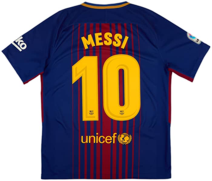 2017-18 Barcelona Home Shirt Messi #10 - 8/10 - (M)