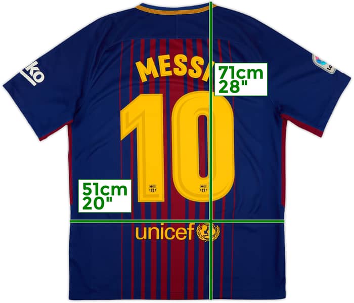 2017-18 Barcelona Home Shirt Messi #10 - 8/10 - (M)