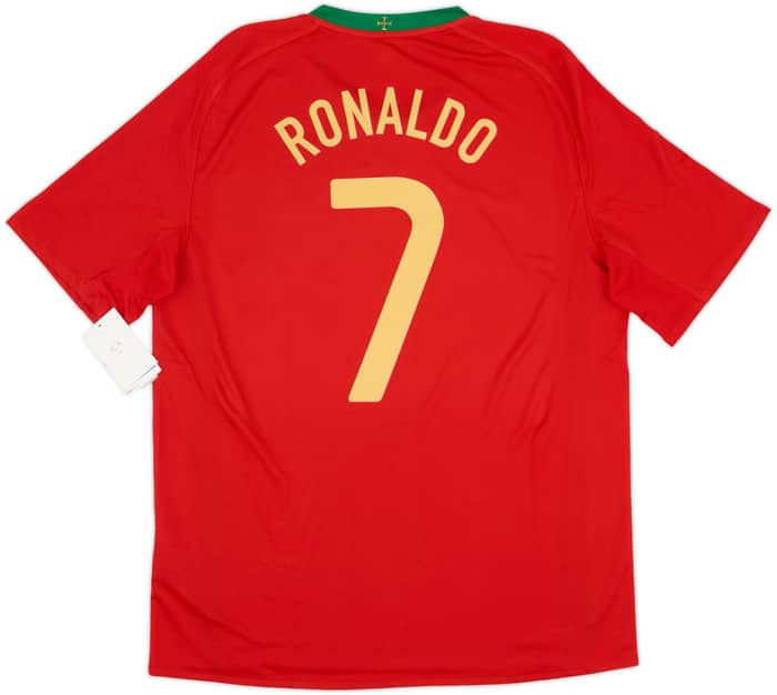 2008-10 Portugal Home Shirt Ronaldo #7 (L)