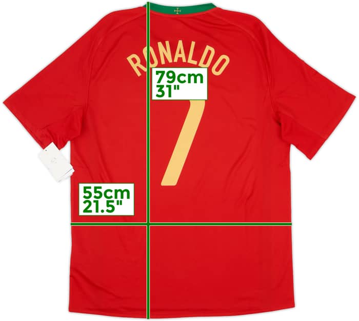 2008-10 Portugal Home Shirt Ronaldo #7 (L)