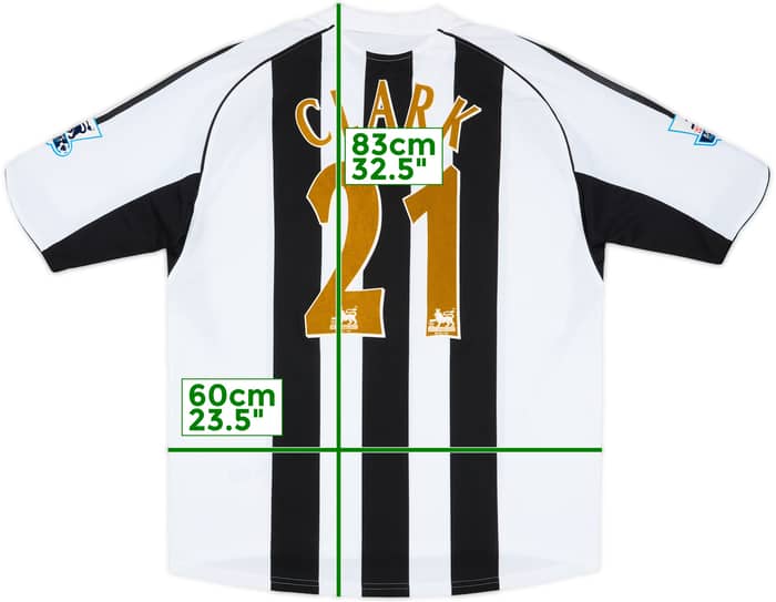2005-06 Newcastle Match Issue Home Shirt Clark #21