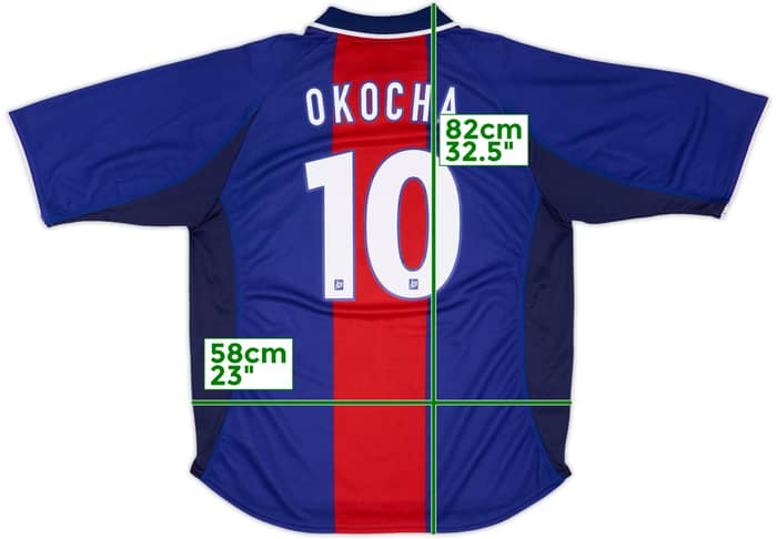 2000-01 Paris Saint-Germain Player Issue Home Shirt Okocha #10 - 9/10 - (XL)