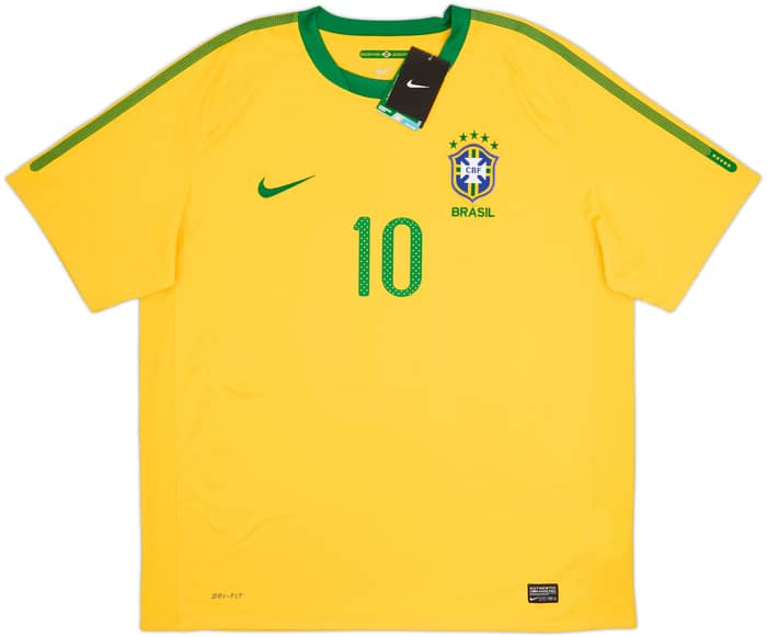 2010-11 Brazil Home Shirt Ronaldinho #10 (XL)