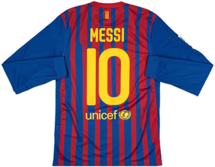 2011-12 Barcelona Home L/S Shirt Messi #10 - 9/10 - (S)