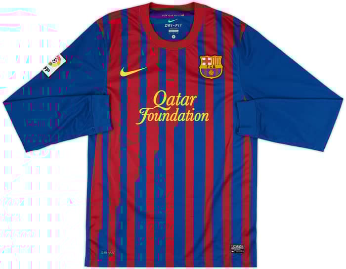 2011-12 Barcelona Home L/S Shirt Messi #10 - 9/10 - (S)