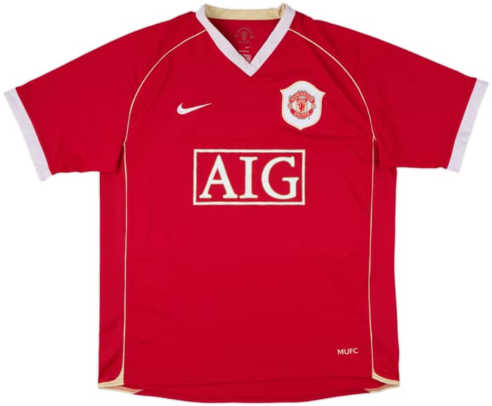 2006-07 Manchester United Home Shirt Ferdinand #5 - 8/10 - (L)