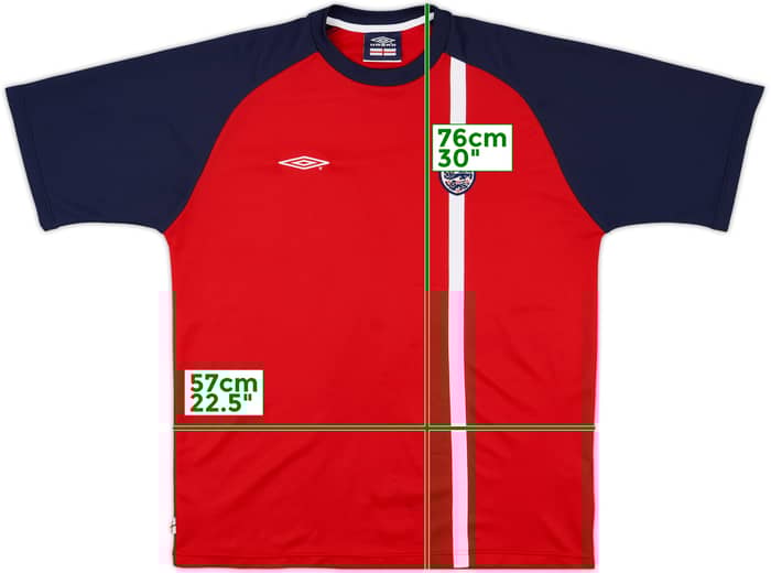 2001-02 England Umbro Training Shirt - 7/10 - (XL)