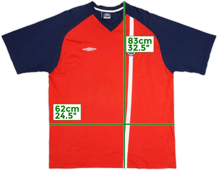 2002-04 England Umbro Cotton Tee - 8/10 - (XXL)