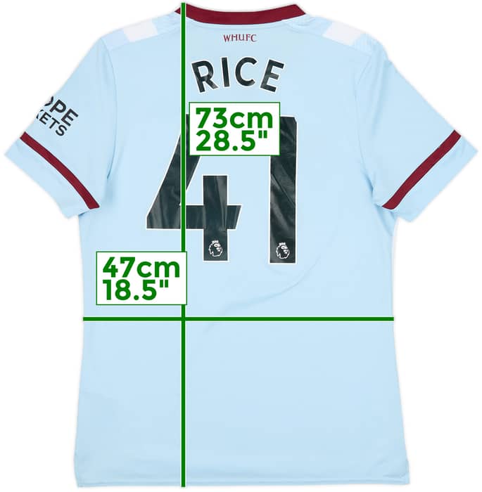 2021-22 West Ham Away Shirt Rice #41 - 6/10 - (M)