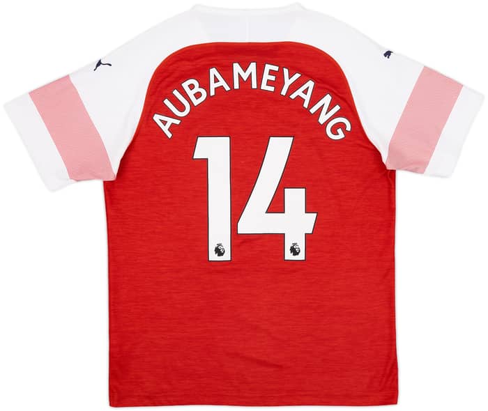 2018-19 Arsenal Home Shirt Aubameyang #14 - 6/10 - (L)