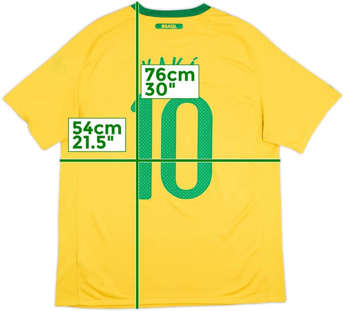 2010-11 Brazil Home Shirt Kaka #10 - 6/10 - (L)
