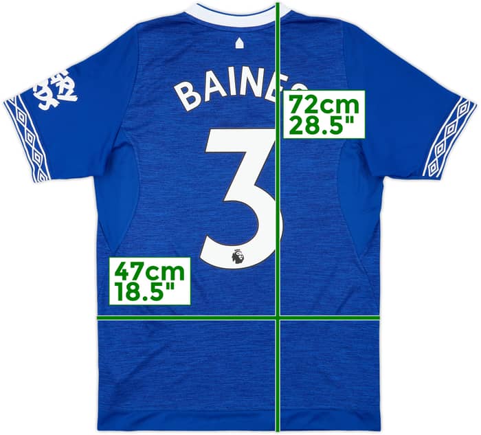 2018-19 Everton Home Shirt Baines #3 - 10/10 - (S)