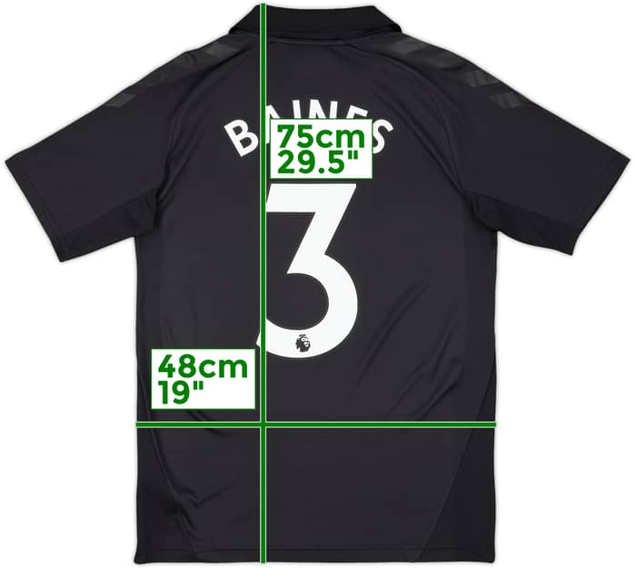 2021-22 Everton Away Shirt Baines #3 - 8/10 - (S)