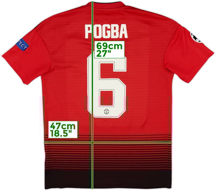 2018-19 Manchester United Home Shirt Pogba #6 - 10/10 - (S)