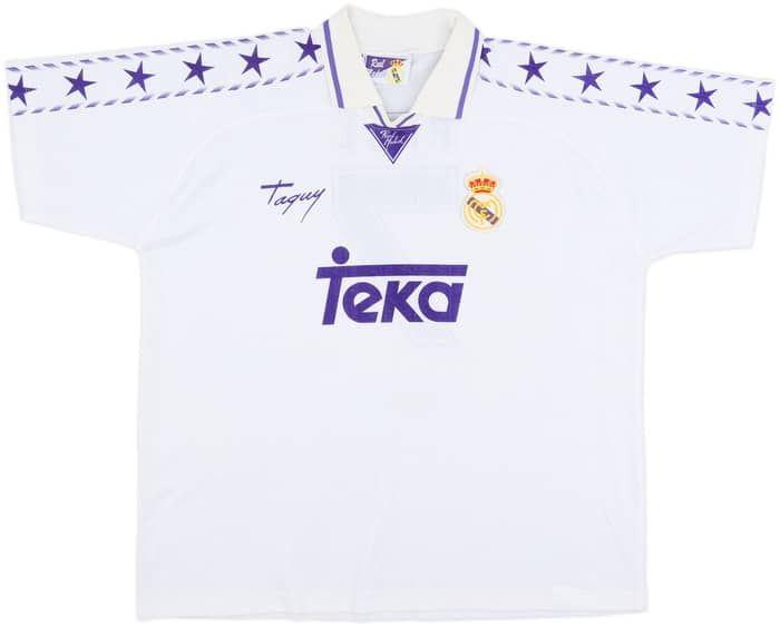 1994-96 Real Madrid Taguy Home Shirt Raul #7 - 8/10 - (XXL)
