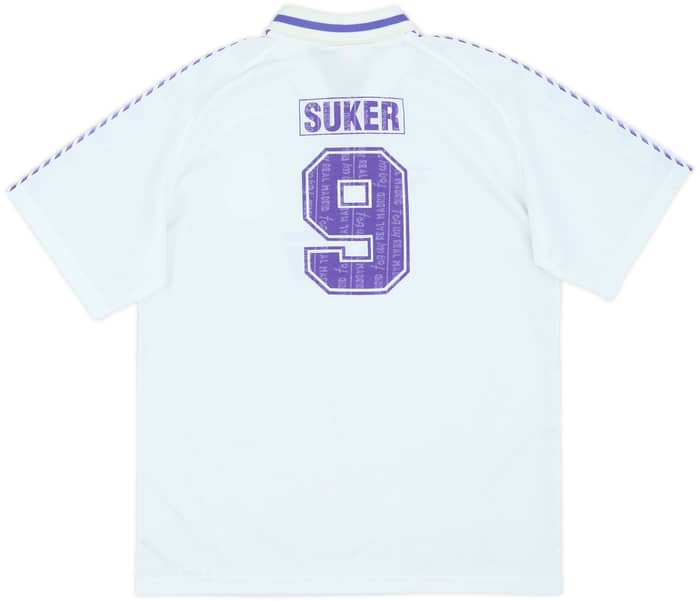 1996-97 Real Madrid Taquy Home Shirt Suker #9 - 9/10 - (XL.Boys)