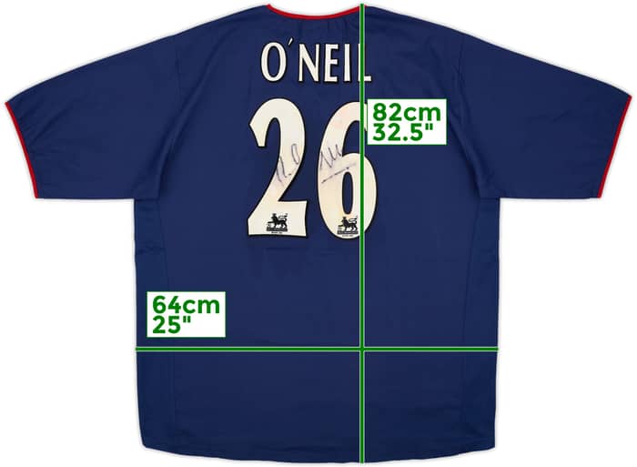 2003-05 Portsmouth Signed Away Shirt O'Neill #26 - 6/10 - (XL)