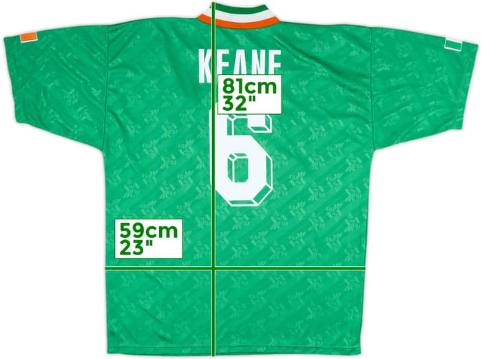 1994 Ireland Home Shirt Keane #6 - 6/10 - (L)