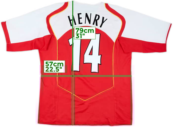 2004-05 Arsenal Home Shirt Henry #14 - 7/10 - (XL)