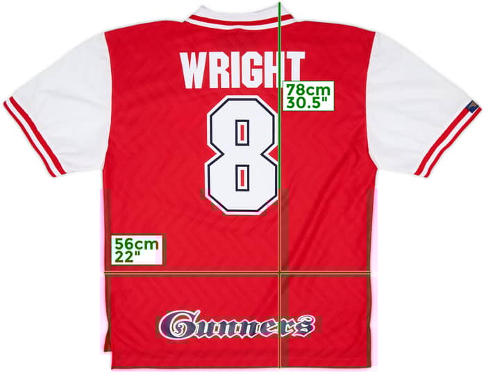 1996-98 Arsenal Home Shirt Wright #8 - 10/10 - (XL)