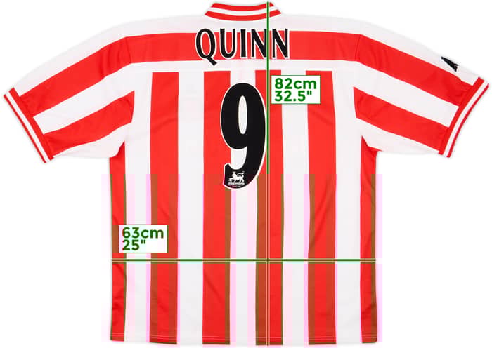 1999-00 Sunderland Home Shirt Quinn #9 - 8/10 - (XL)