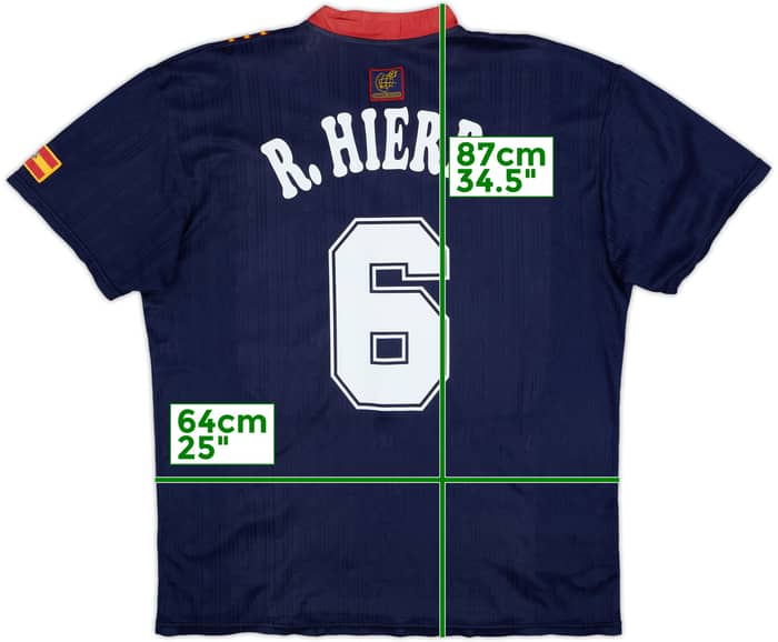 1996-98 Spain Away Shirt R.Hierro #6 - 9/10 - (XXL)