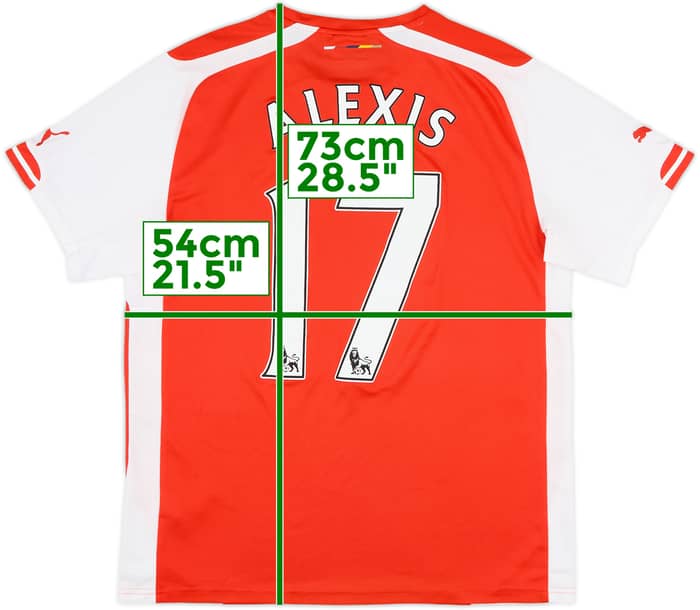 2014-15 Arsenal Home Shirt Alexis #17 - 8/10 - (L)